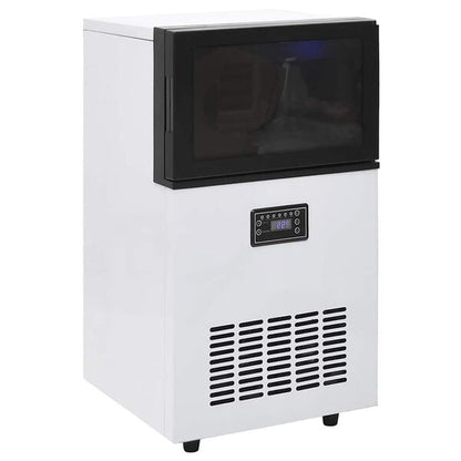 291512 - VIDA XL Makinë për përgatitjen e kubeve të akullit e zezë 45 kg / 24 orë