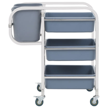 265439 - VIDAXL Karrocë Kuzhine me Enë Plastike 82x43,5x93 cm