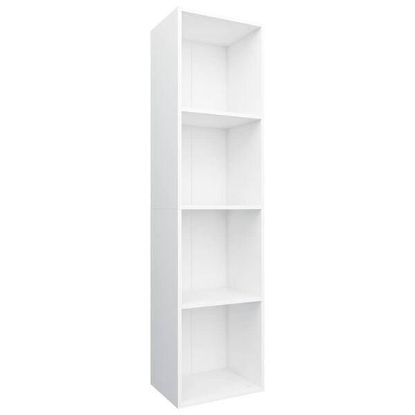 333502 - VidaXL Dollap Libri/Dollap TV i Bardhë 36x30x143 cm Dru i Inxhinieruar