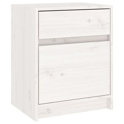 291527 - VIDA XL Komodinë e Bardhë 40x31x50 cm Dru Pishe i Fortë