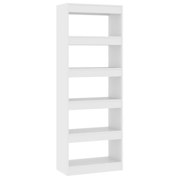 334449 - VIDAXL Dollap librash/Ndarës dhome i bardhë 60x30x166 cm Dru i përpunuar