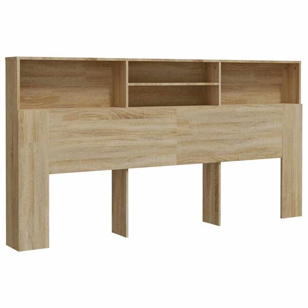 334450 - VIDAXL Dollap me kokë shtrati, Ngjyrë lisi Sonoma 200x19x103,5 cm, Dru i Inxhinieruar