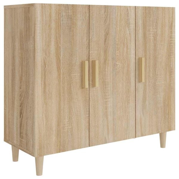 334451 - VIDAXL Bufe Sonoma Lisi 90x34x80 cm Dru i Inxhinieruar