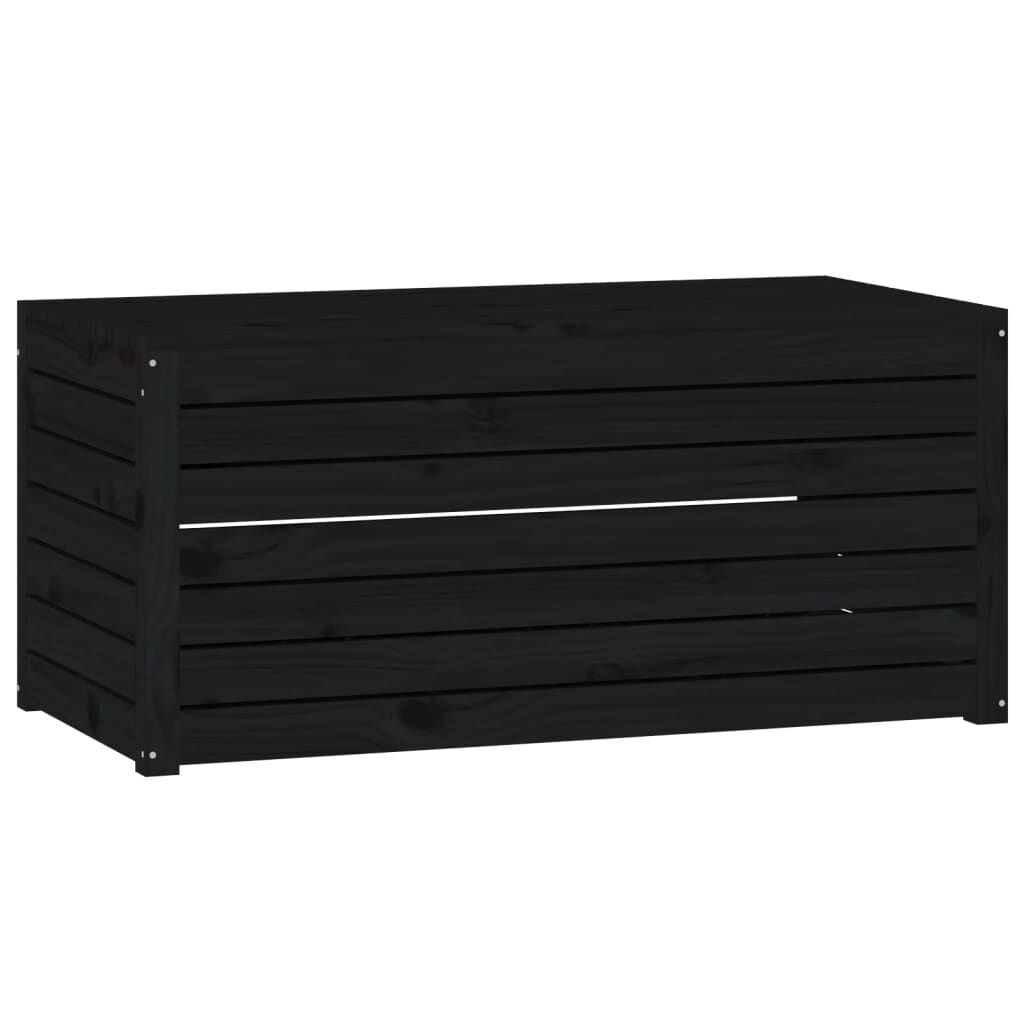 265473 - VIDA XL Kuti Kopshti e Zezë 101x50,5x46,5 cm Dru Pishe i Fortë
