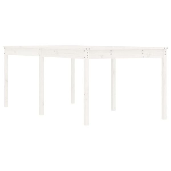291540 - VIDA XL Tavolinë Kopshti e Bardhë 203,5x100x76 cm Dru Masiv Pishe