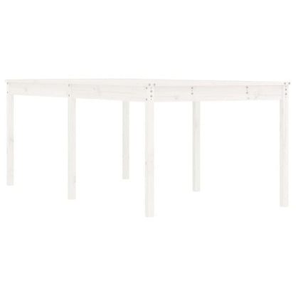291540 - VIDA XL Tavolinë Kopshti e Bardhë 203,5x100x76 cm Dru Masiv Pishe