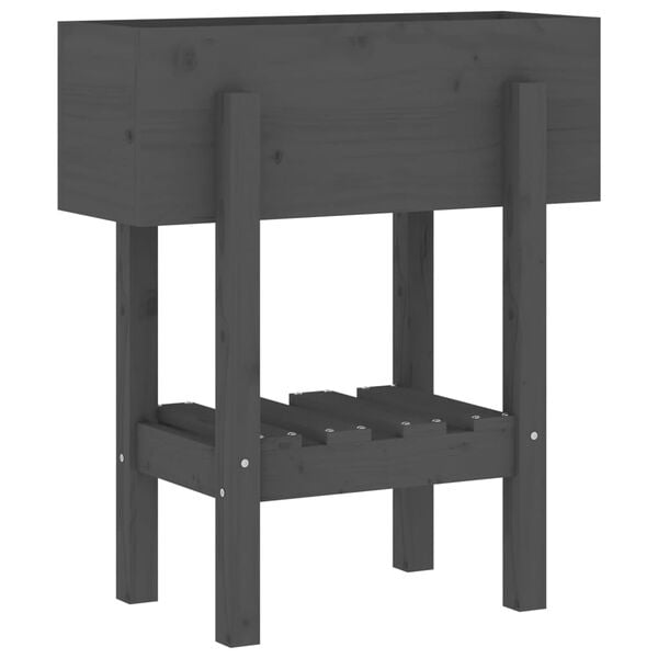 333513 - VIDAXL Vazo Kopshti Gri 62x30x69 cm Dru Pishe