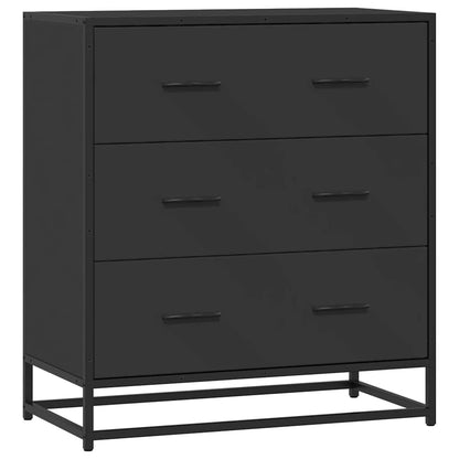 265516 - VIDA XL Bufe e zezë 68x35x76 cm Dru dhe metal i projektuar