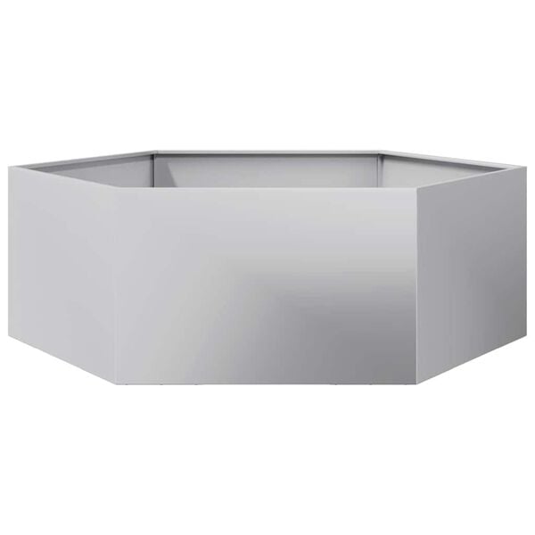 333540 - VIDAXL Vazo Kopshti Gjashtëkëndëshe 138x120x45 cm Çelik i Galvanizuar