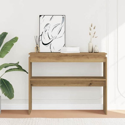 291570 - VIDA XL Tavolinë Konsole Artizanale Lisi 102x30x80 cm Dru i Inxhinieruar