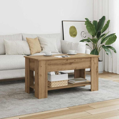 334500 - VIDAXL Tavolinë kafeje Artizanale Lisi 101x49x52 cm Dru i Inxhinieruar