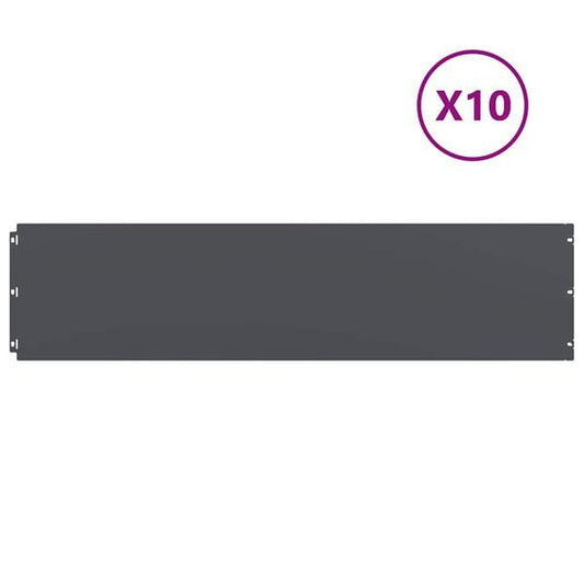 244869 - VIDAXL Bordura lëndine 10 copë Antracit 25x103 cm Çelik i petëzuar në të ftohtë
