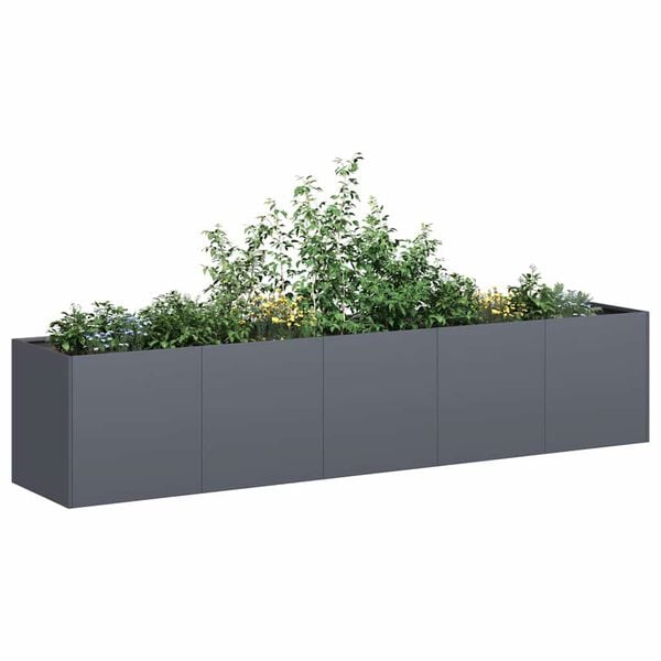 334507 - VIDAXL Vazo Antraciti 200x40x40 cm Çelik i petëzuar në të ftohtë