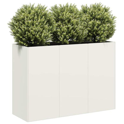 334510 - VIDAXL Vazo e Bardhë 120x40x80 cm Çelik i petëzuar në të ftohtë