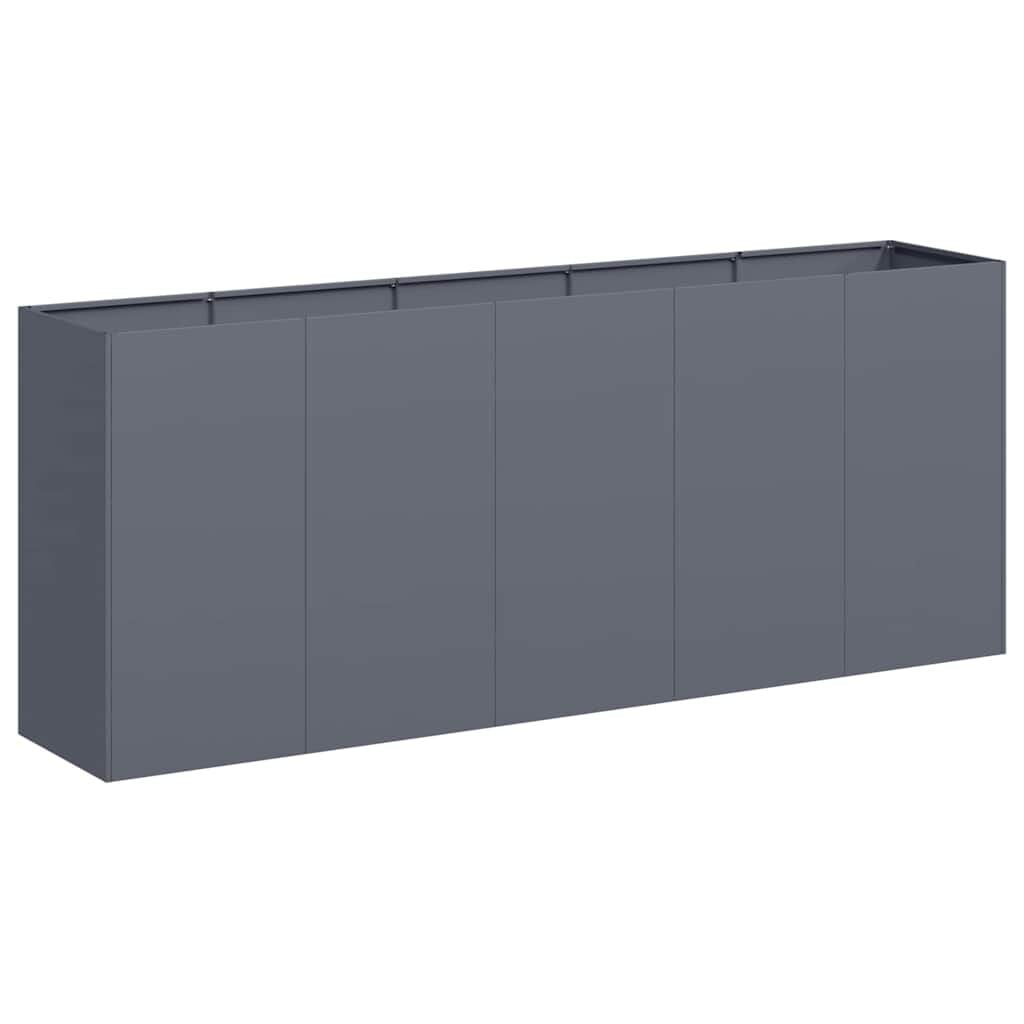 280606 - VIDAXL Vazo Antraciti 200x40x80 cm Çelik i petëzuar në të ftohtë