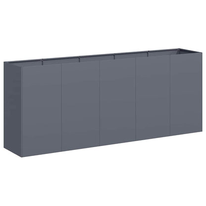 280606 - VIDAXL Vazo Antraciti 200x40x80 cm Çelik i petëzuar në të ftohtë