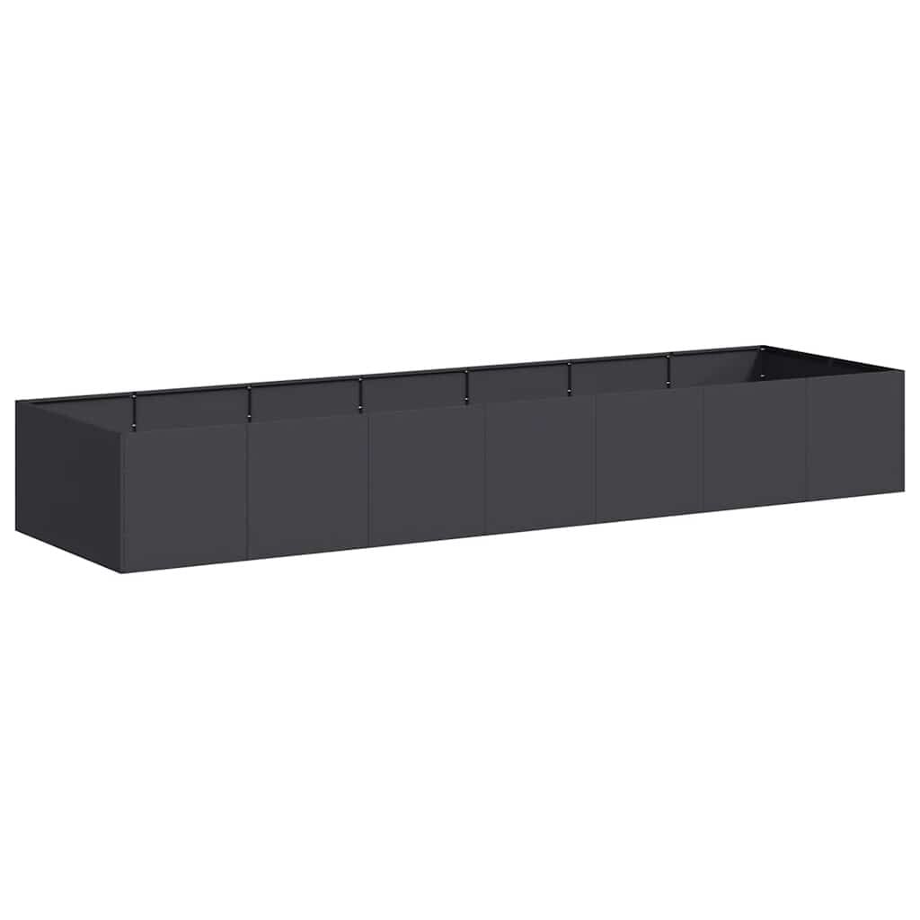 265542 - VIDAXL Vazo e zezë 280x80x40 cm celik