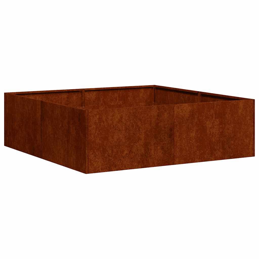 265544 - VIDAXL Vazo e ndryshkur 100x100x30 cm Çelik i Rezistent ndaj Motit