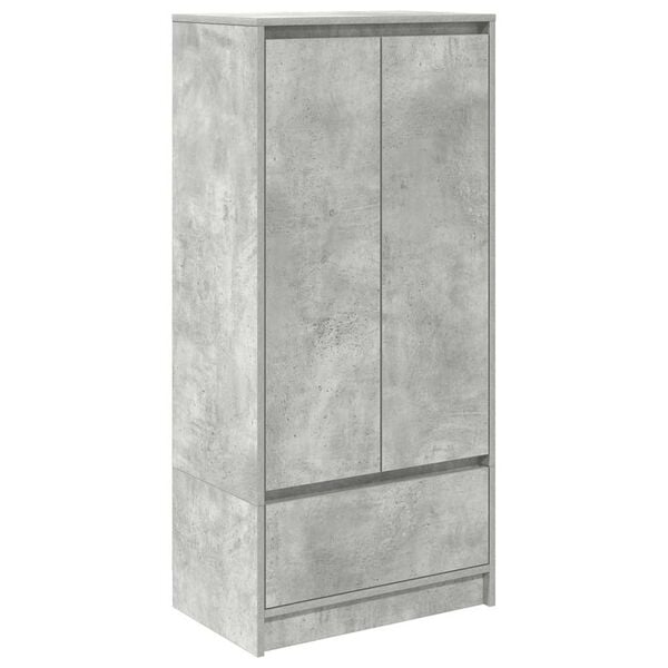 334513 - VIDAXL Dollap me Sirtar, Ngjyrë Gri Betoni 55,5x34x119,5 cm, Dru i Inxhinieruar