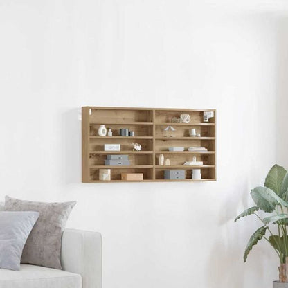 291597 - VIDAXL Kabinet Vitrine Artizanal Lisi 100x8,5x50 cm Dru i Inxhinieruar