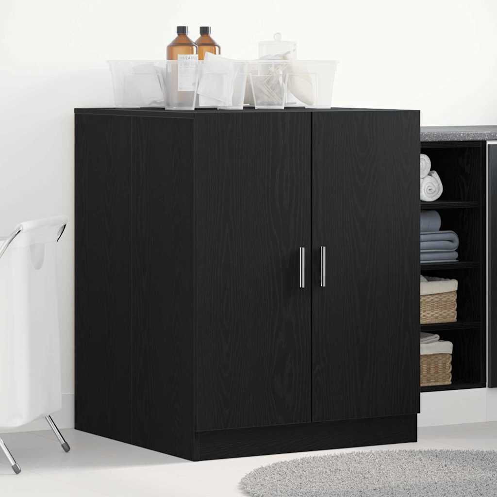 280622 - VIDAXL Dollap Lavatriceje Lisi i Zi 70,5x71,5x91,5 cm Dru i Inxhinieruar