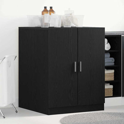 280622 - VIDAXL Dollap Lavatriceje Lisi i Zi 70,5x71,5x91,5 cm Dru i Inxhinieruar