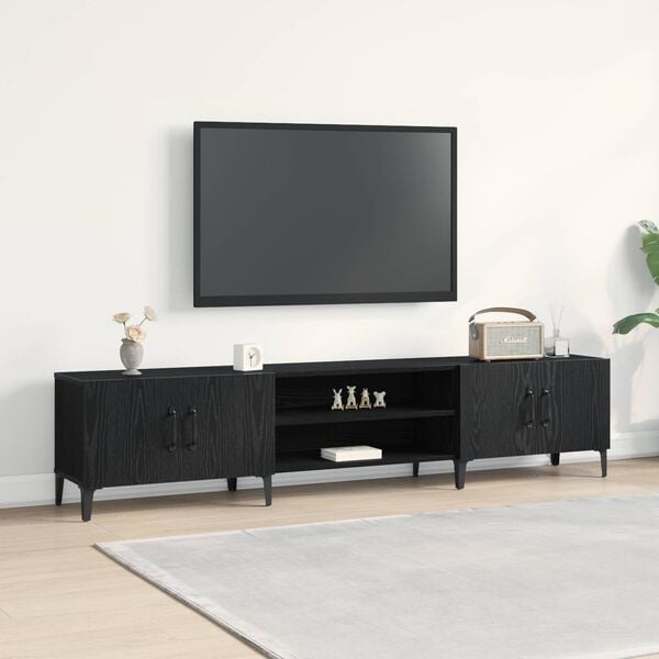 291599 - VIDAXL Kabinet TV Lisi i Zi 180x31,5x40 cm Dru i Inxhinieruar