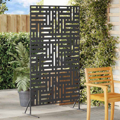 265565 - idaXL Ekran Privatësie i Zi 100 x 50 x 180 cm Çelik
