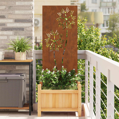 265283 - vidaXL Panel Privatësie për Kopsht 50×140 cm – Çelik Corten me Efekt Ndryshku