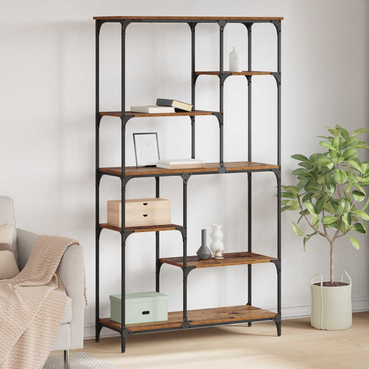 280673 - vidaXL Raft Librash prej Druri të Ricikluar 99 x 35.5 x 176 cm Dru i Inxhinierizuar