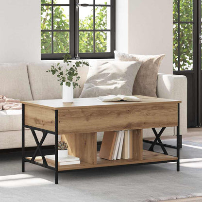 265617 - vidaXL Tavolinë Kafeje Artizanale Lisi 100 x 55 x 48.5 cm Dru i Inxhinieruar