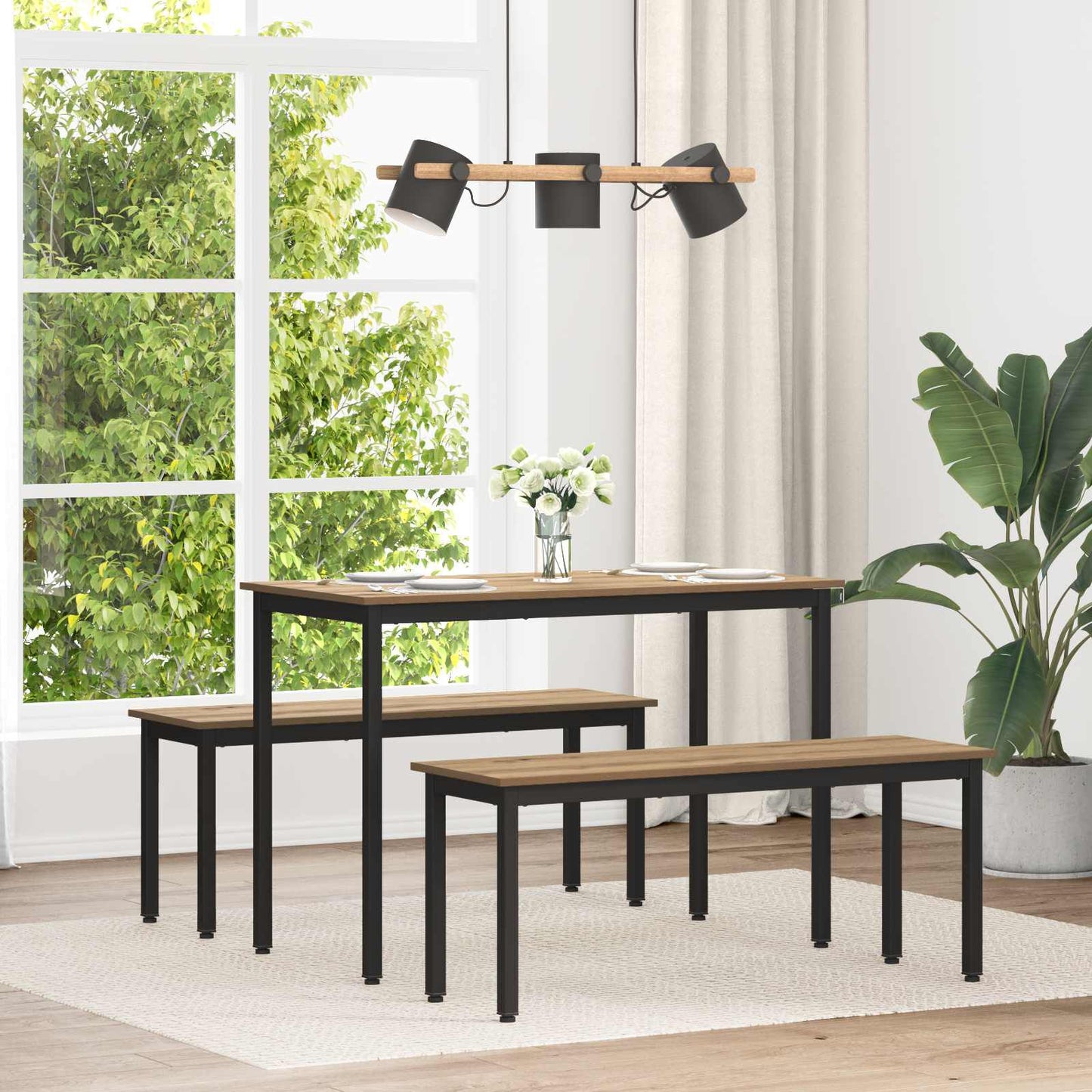 280682 - vidaXL Tavolina Ngrenie 110 x 55 x 75 cm METAL Drejtkëndëshe