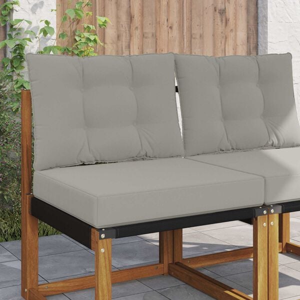 334579 - VIDA XL Jastëk Divani për Jashtë, Poliester, Gri, 60 x 50.5 cm
