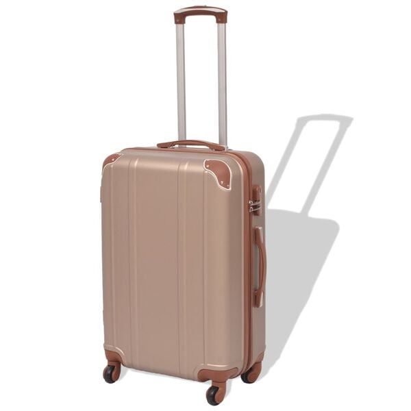 291648 - VIDA XL Set karrocesh me katër pjesë, ngjyrë shampanje