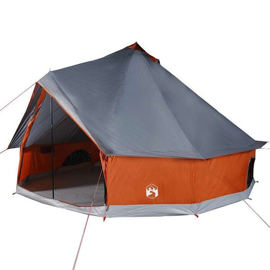 212177 - VIDAXL Tendë Familjare Teepee për 6 Persona, Gri dhe Portokalli, e papërshkueshme nga uji