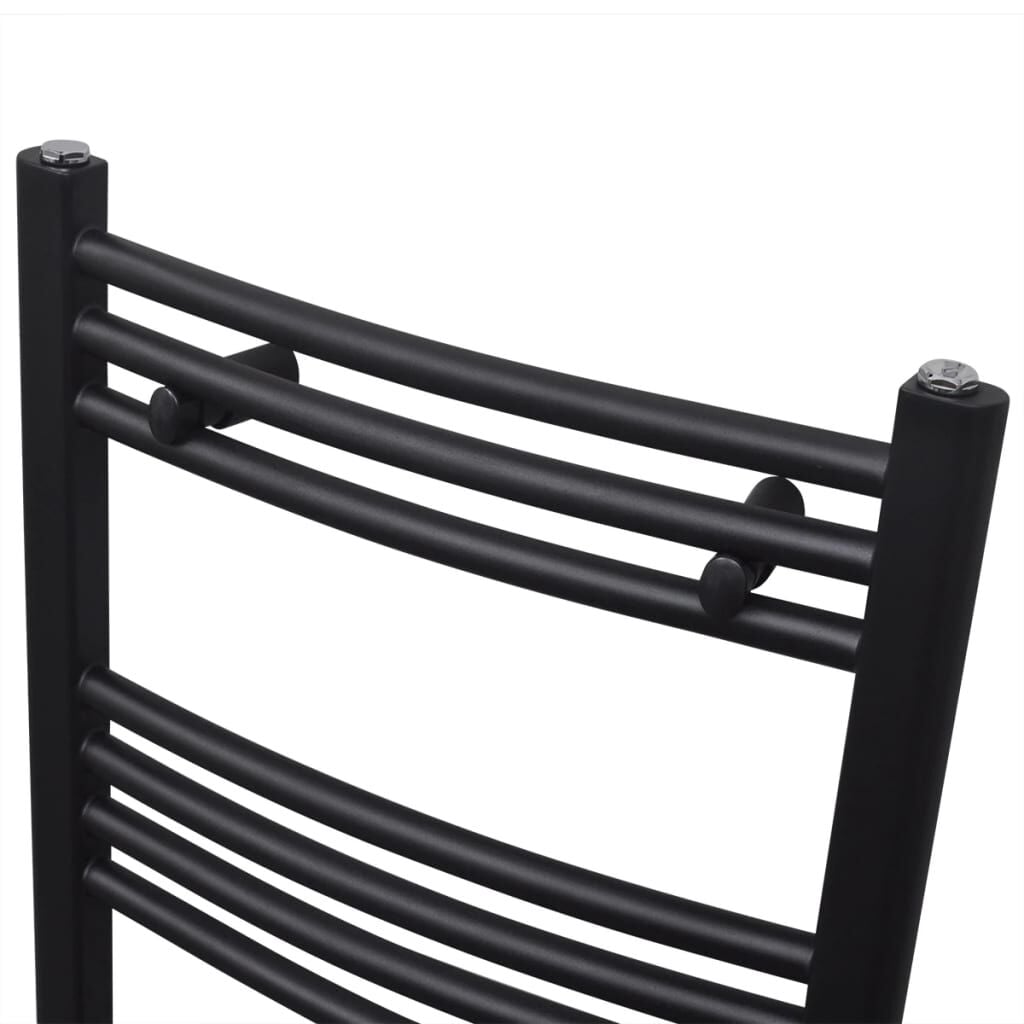 265007 - Radiator me kontejner peshqirësh për ngrohje qendrore në banjo, i zi, me përmasa 500 x 764 mm