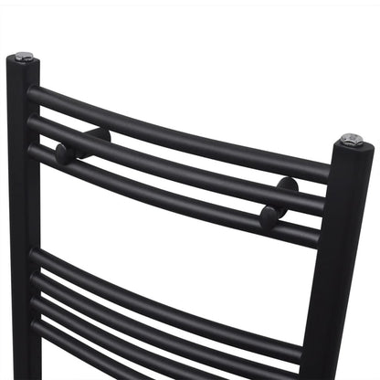 265007 - Radiator me kontejner peshqirësh për ngrohje qendrore në banjo, i zi, me përmasa 500 x 764 mm