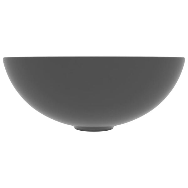244331 - VIDAXL Lavaman Banjo Qeramik Gri i Errët Rrumbullakët 38 cm