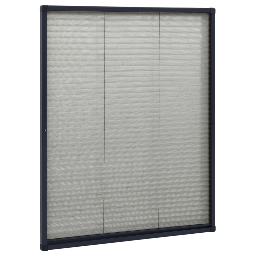 270036 - vidaXL Rrjetë Plisse Kundër Insekteve për Dritare 60x80 cm – Alumini Anthracite