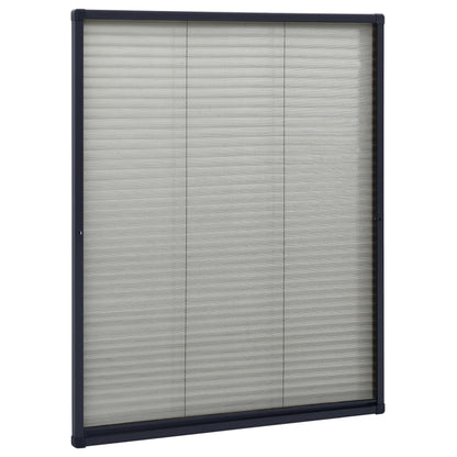 270036 - vidaXL Rrjetë Plisse Kundër Insekteve për Dritare 60x80 cm – Alumini Anthracite