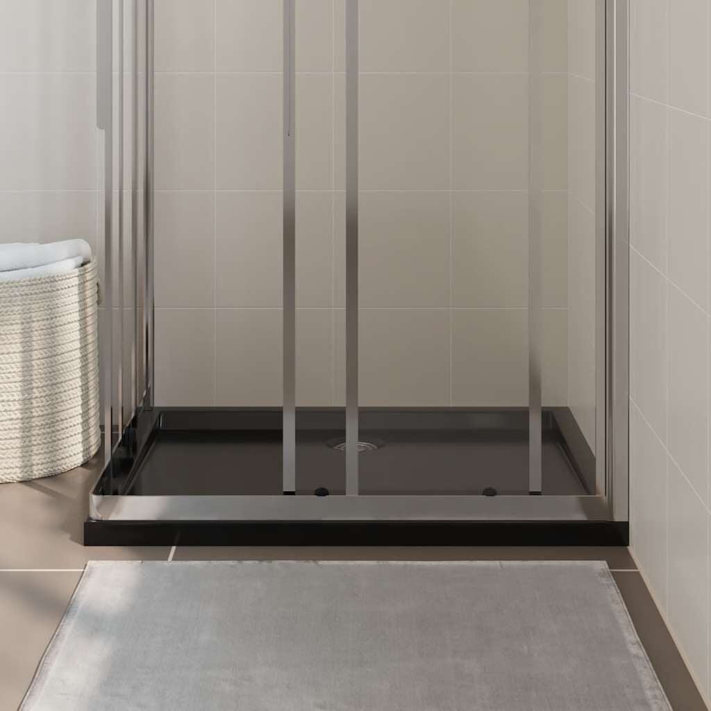 265016 - VIDAXL Tabaka Baze Dushi Drejtkëndëshe prej ABS, E Zezë 70x90 cm