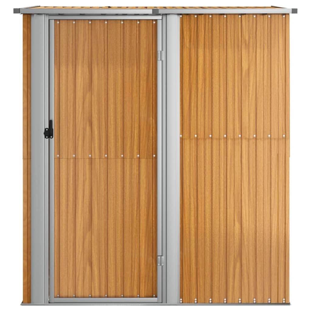 280018 - VIDAXL Kasolle Kopshti 180,5x97x209,5 cm me pamje druri prej çeliku të galvanizuar