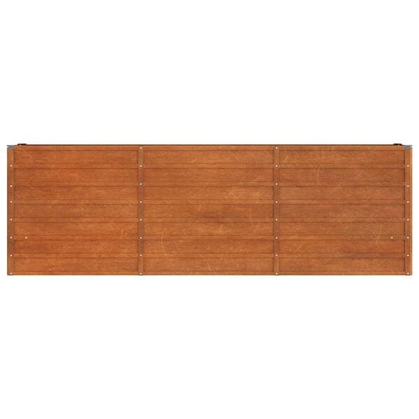 291029 - VIDAXL Shtrat i ngritur për kopsht, ngjyrë ndryshkur, çelik Corten, 240x40x77 cm