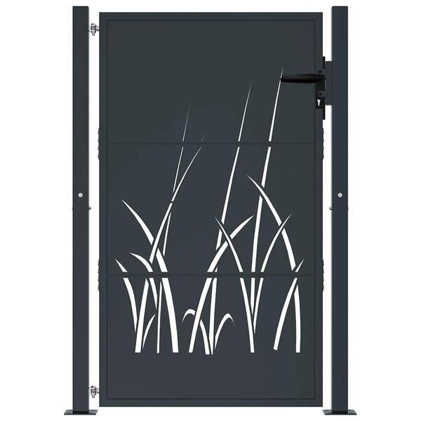 244346 - VIDAXL Portë Kopshti Antracit, 100x150 cm, Dizajn Bari Çeliku