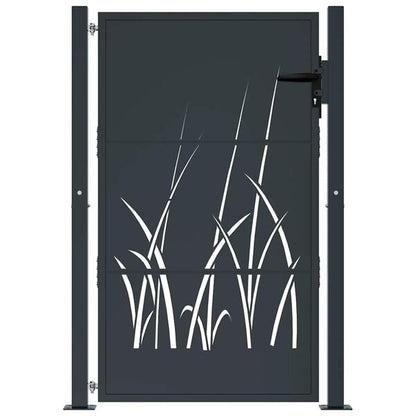 244346 - VIDAXL Portë Kopshti Antracit, 100x150 cm, Dizajn Bari Çeliku