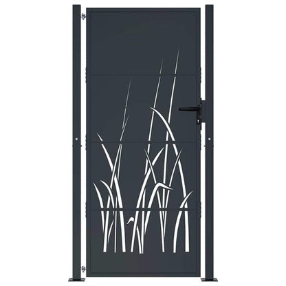 291036 - VIDAXL Portë Kopshti, Antracit, 100x200 cm, Dizajn Bari, Çeliku