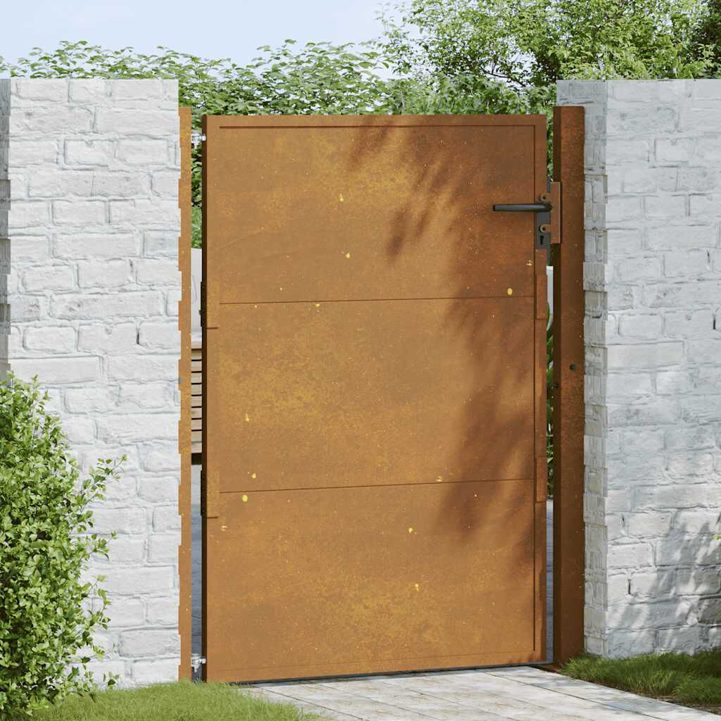 280037 - VIDAXL Portë Kopshti 100x150 cm Çelik Corten e ndryshkur.