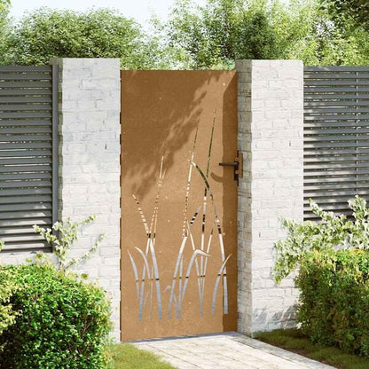 291037 - VIDAXL Portë Kopshti 85x175 cm Çelik Corten