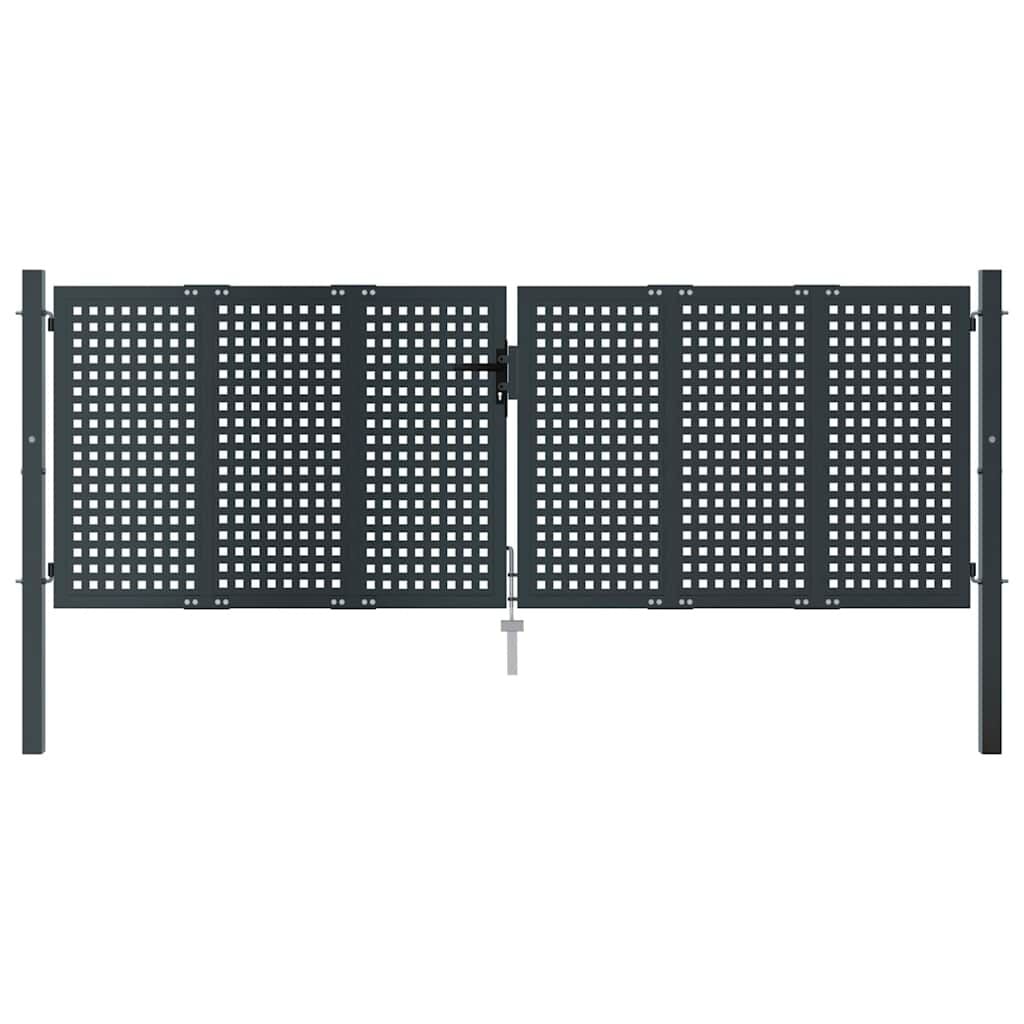 280040 - VIDA XL Portë Kopshti Antracit 300x75 cm Çelik