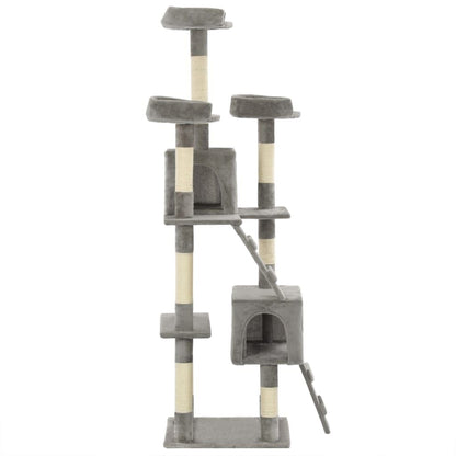 265045 - VIDA XL Pemë për Mace me Shtylla Kërcimi Sisal 170 cm Gri